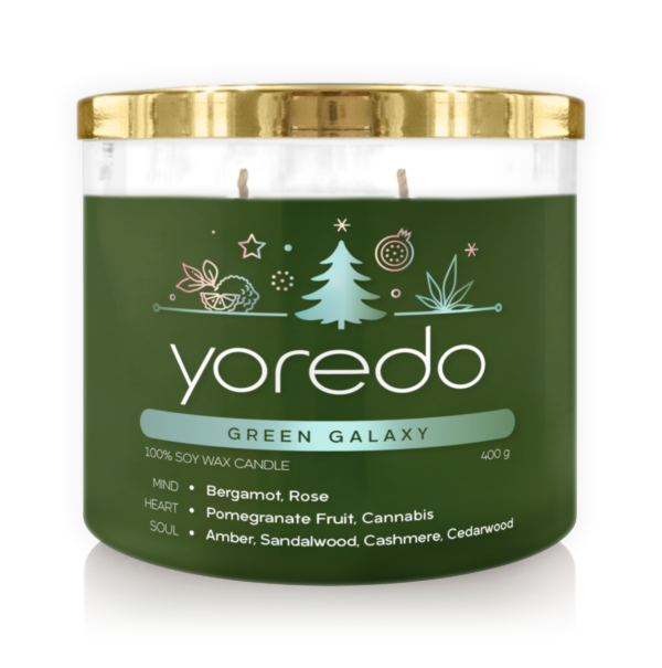 Yoredo Green Galaxy świeca sojowa zapachowa 400g